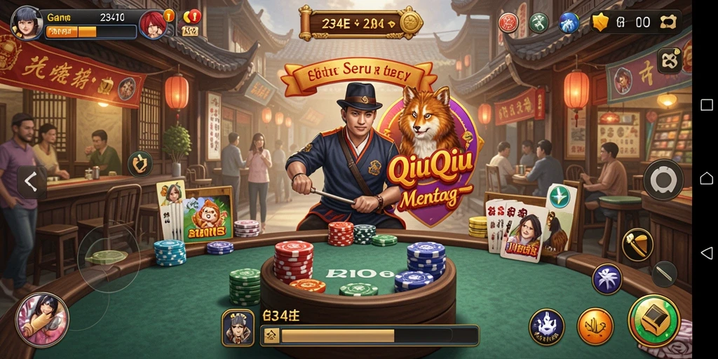 Screenshot gameplay QiuQiu yang penuh aksi dan strategi.