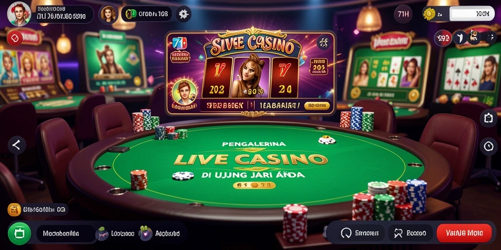 Tampilan gameplay Live Casino yang mengesankan dari 71H.