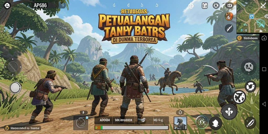 Screenshot gameplay AP686 menampilkan kebebasan menjelajahi dunia terbuka yang luas.