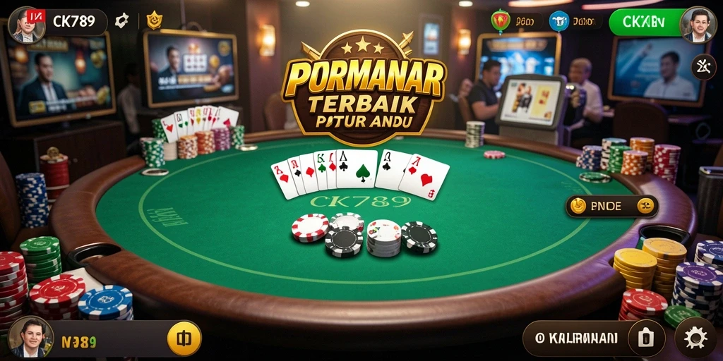 Tampilan menarik gameplay Poker di CK789.