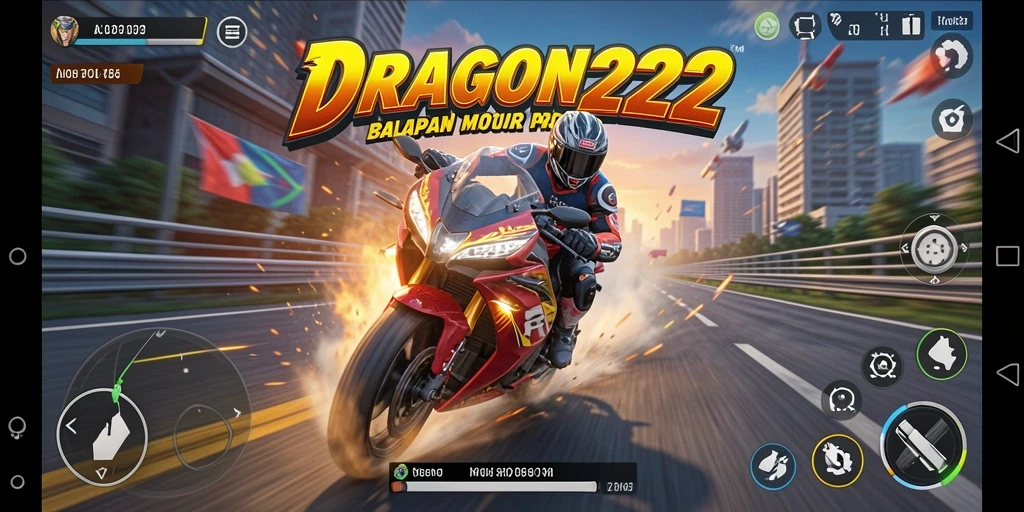 Gameplay seru dan menantang dari DRAGON222 saat balapan motor.