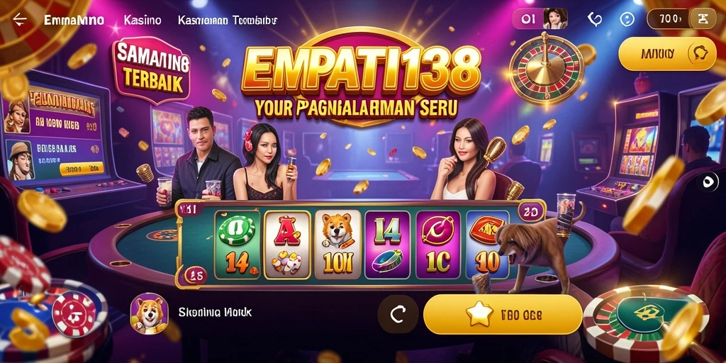 Screenshot utama EMPATI138 menampilkan gameplay kasino yang mendebarkan.