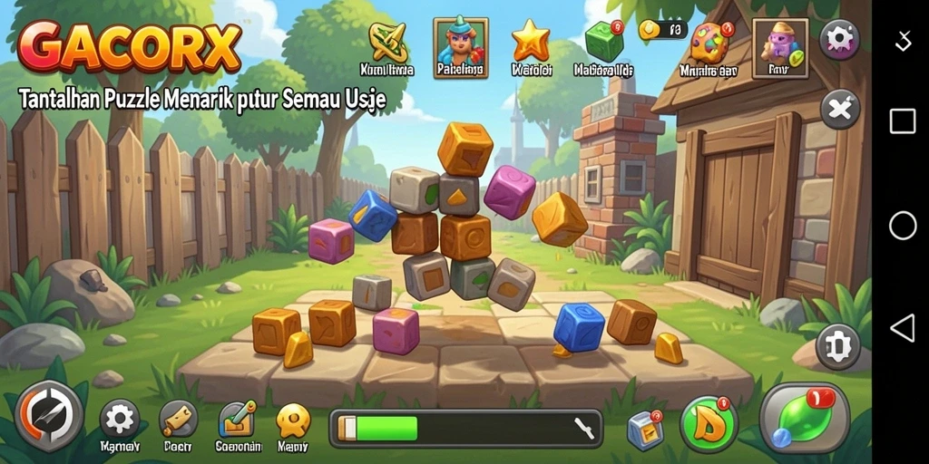 Gameplay <strong>GACORX</strong> yang mengasyikkan dengan tantangan puzzle yang bervariasi.