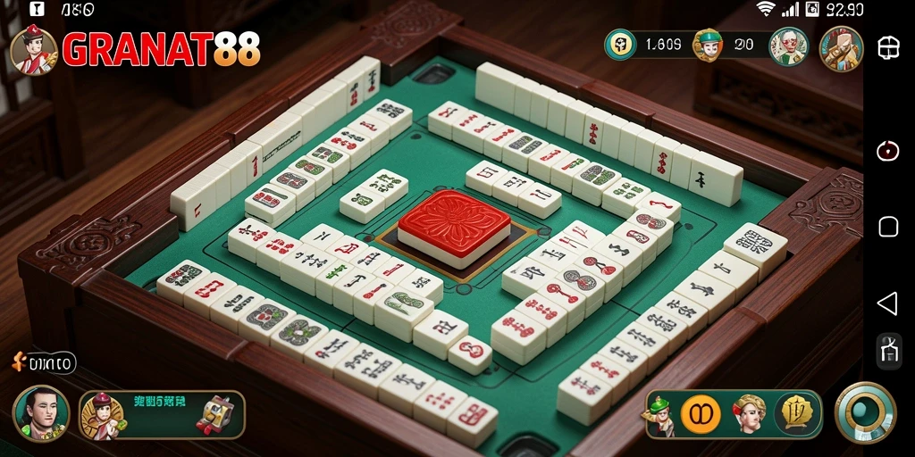 Tampilan gameplay Mahjong yang seru dan menantang di GRANAT88.