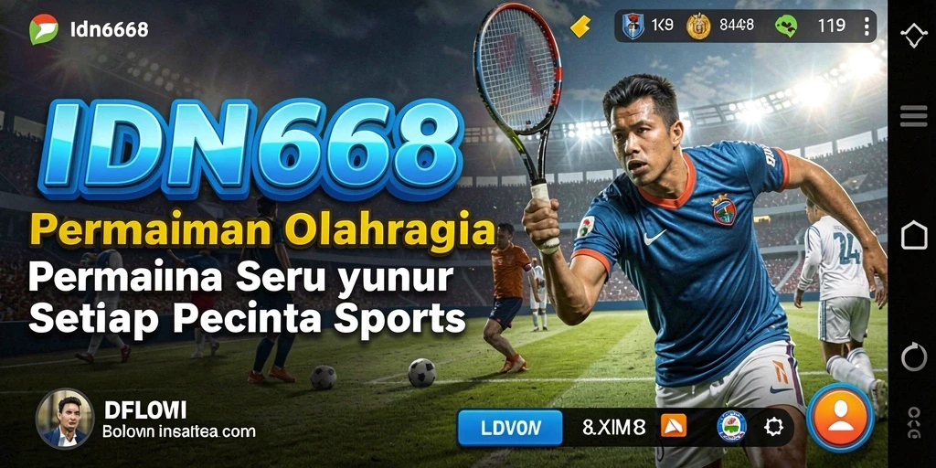 Screenshot IDN668 menampilkan pemain dalam aksi seru saat bermain olahraga.