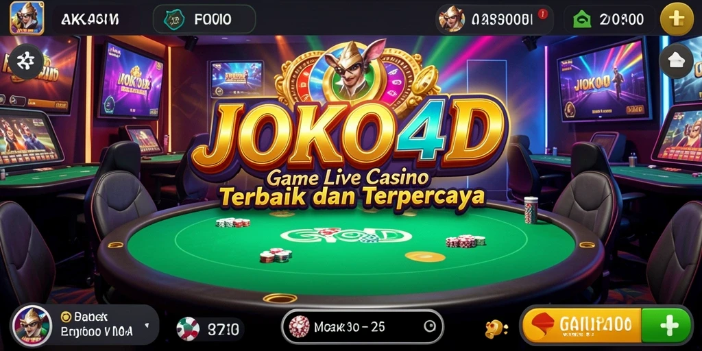 Tampilan gameplay Live Casino yang mengasyikkan di JOKO4D.