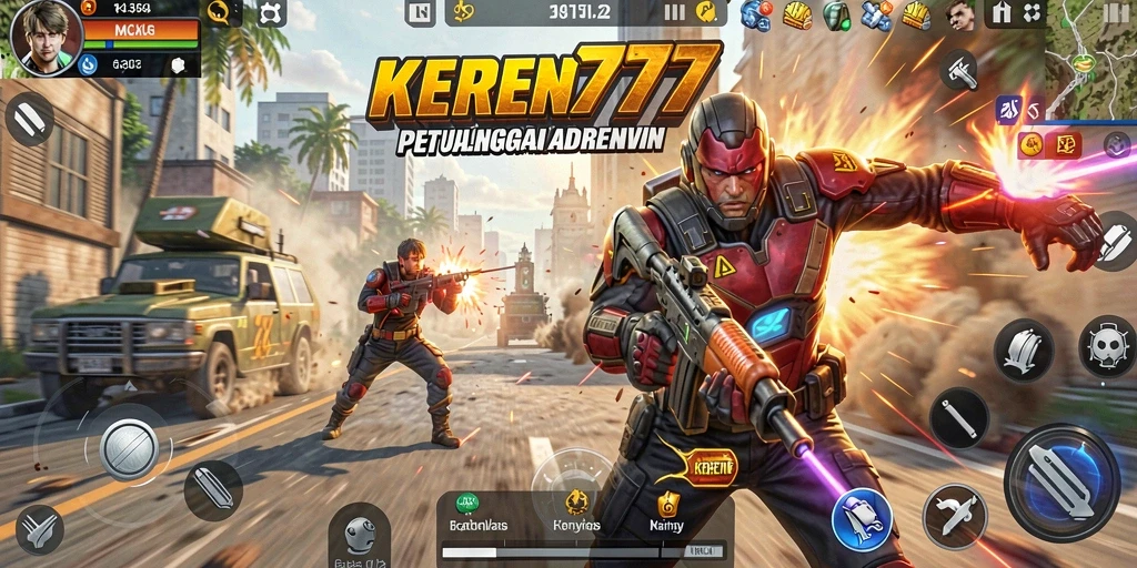 Tampilan utama gameplay KEREN777 yang penuh aksi dan tantangan.