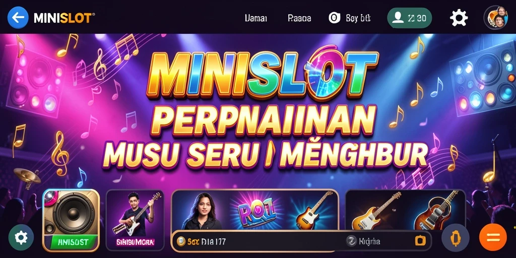 Tampilan gameplay seru dengan beragam lagu musik.