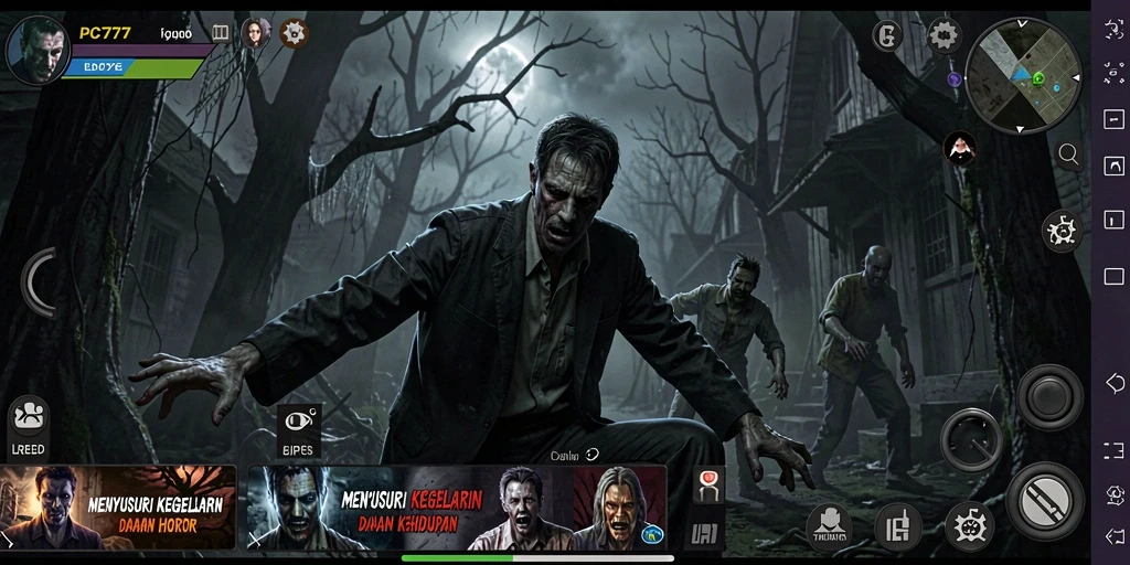 Tampilan gameplay mencekam dari game PC777 yang menarik.