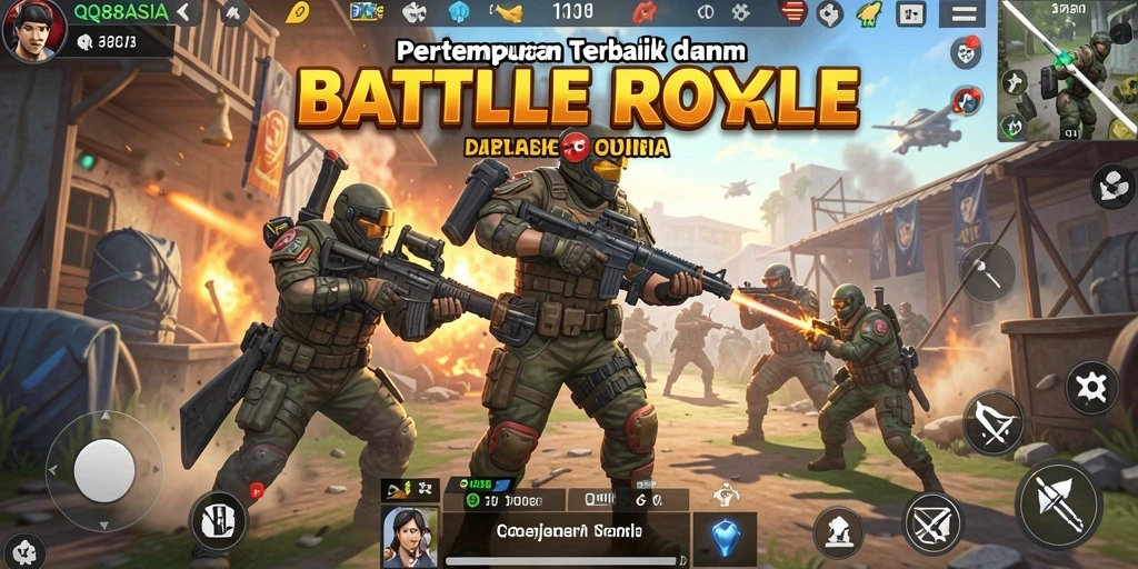 Screenshot gameplay menampilkan aksi seru di dunia Battle Royale.