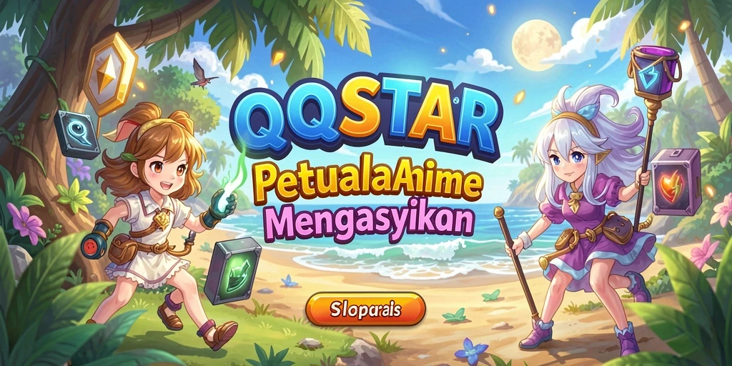 Screenshot gameplay QQSTAR menampilkan aksi seru dan karakter Anime yang unik.