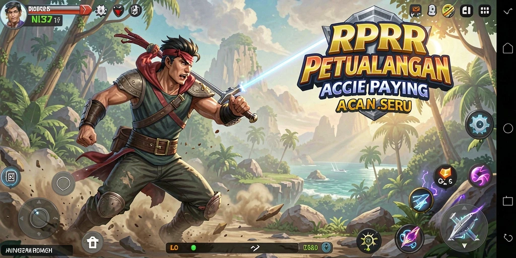 Tangkapan layar gameplay yang memukau dari RPRR, menunjukkan aksi pertempuran yang seru.