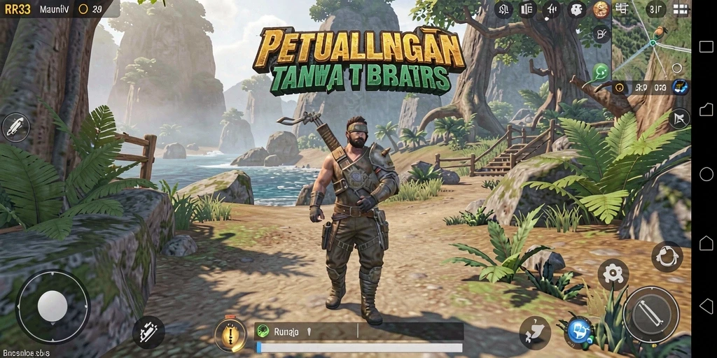 Screenshot gameplay RR33: eksplorasi dunia terbuka yang mengagumkan.