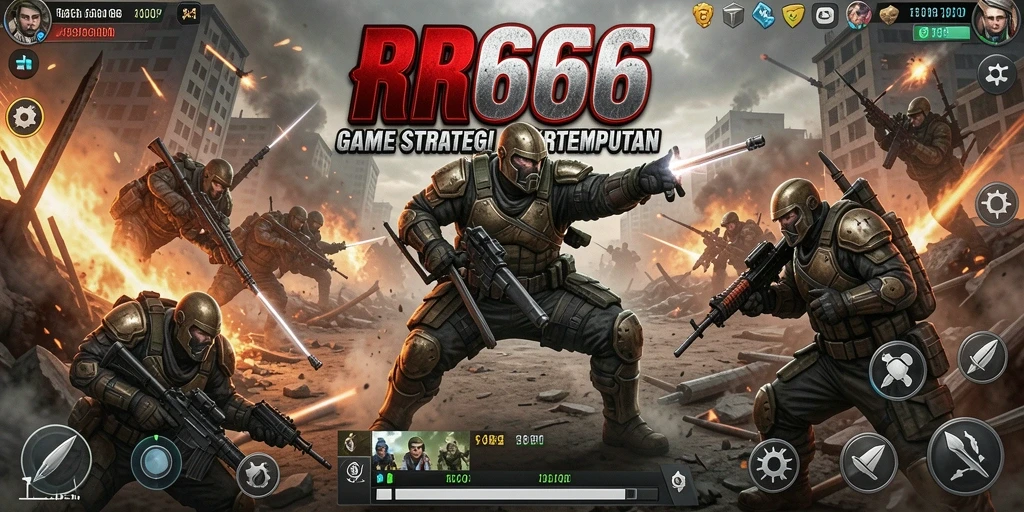 Tangkapan layar permainan RR666 yang menampilkan strategi pertempuran yang mendebarkan.