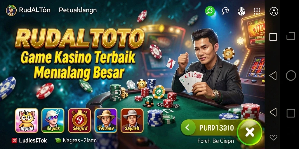 Tampilan gameplay menarik dari RUDALTOTO yang penuh warna dan aksi.