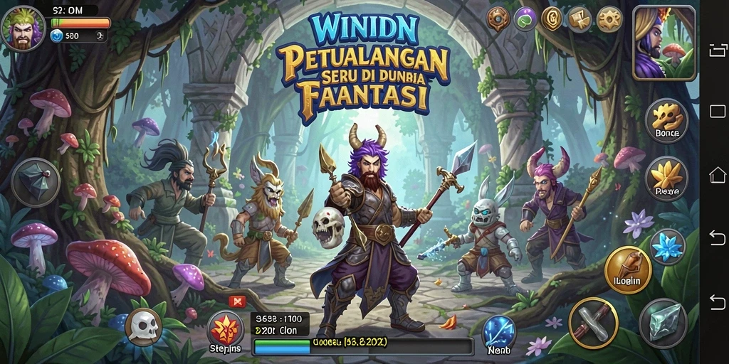Tangkapan layar WINIDN menampilkan aksi seru dalam permainan Adventure.